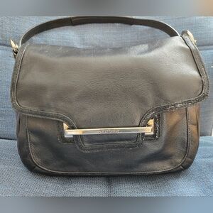 Coach Taylor Black Leather Magnetic Flap Shoulder Bag F27481 2013 Very Good!